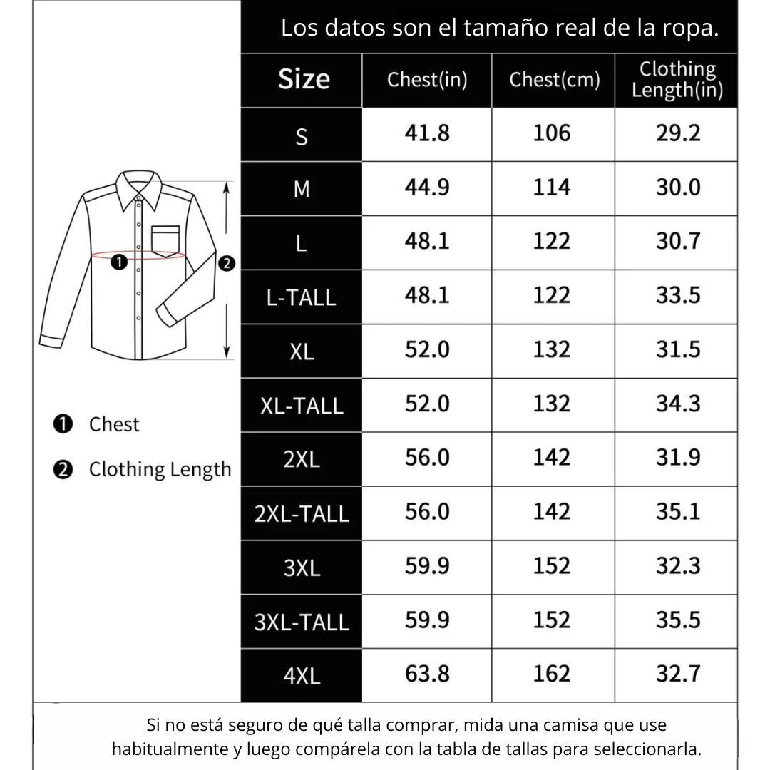 Camisa de franela azul marino, hombre, manga larga, 100% algodón – Talla alta - Montaro Store
