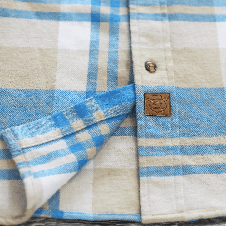 Montaro® Camisa de Franela de Peso Medio para Hombre, Manga Larga, Casual, Botones, 100% Algodón - Montaro Espana