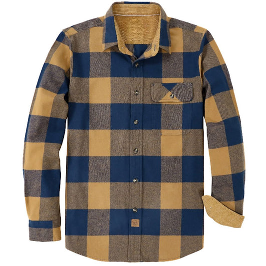 Camisas de Franela de Peso Medio para Hombre, Manga Larga, Casual, Abotonada, Suave, 100% Algodón - Montaro Espana