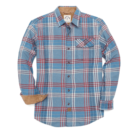 Montaro® Camisa de Franela de Peso Medio para Hombre, Manga Larga, Casual, Botones, Algodón Cepillado 100% - Montaro Espana